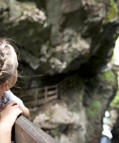 A girl at the Gilfenklamm gorge