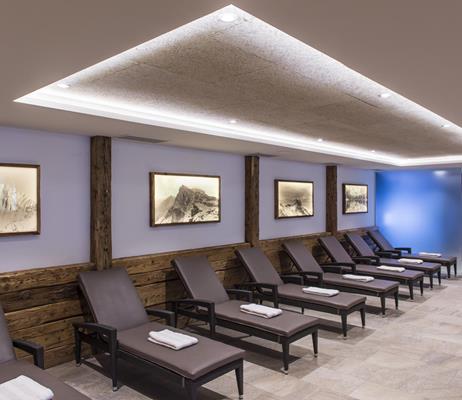 Loungers at the indoor pool