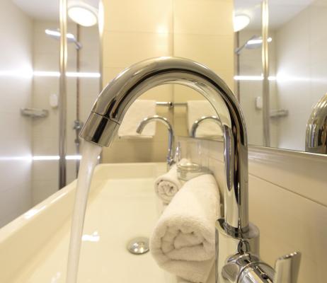 Bathroom with shower and double washbasin - Suite Panorama